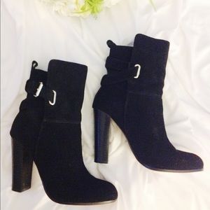 Dolce Vita, black ankle boots.  Vegan suede.